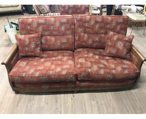 MODERN ERCOL SOFA AND CHAIR