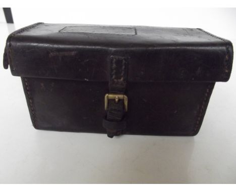 Great War leather ammunition pouch by J.A.J. & Co Limited , dated 1918 with crow's foot 