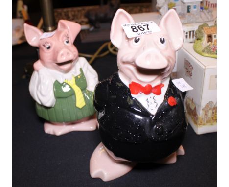 Two Wade ceramic Nat West piggy banks