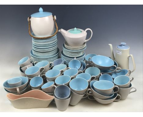 A large quantity of Poole Pottery tea and coffee wares etc