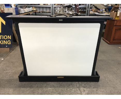 A vintage Celfix cine screen supplied by P.T. Haley of Carlisle