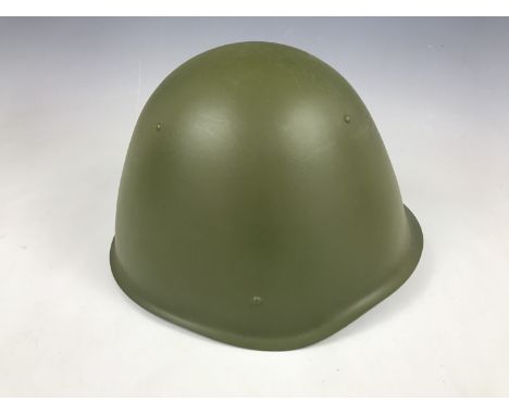 A Cold War Soviet Bloc army helmet