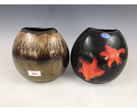 Two late 20th Century Poole Pottery vases