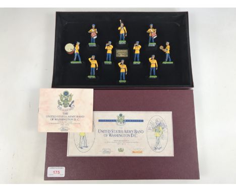 A boxed group of Britains die-cast soldiers: The US Army Band of Washington DC