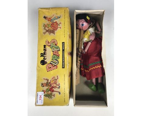 A boxed Pelham Gypsy puppet