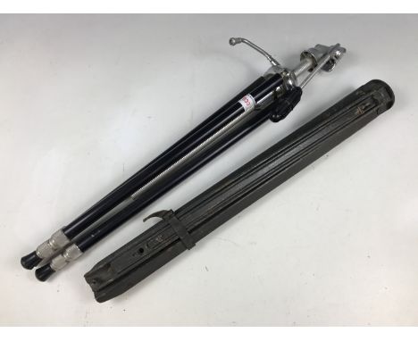 A Hollywood Junior camera tripod together with one other