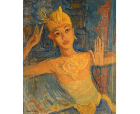 Theo Meier (1908-1982)  Thai Dancer,  signed and dated 'Theo Meier / 63' (lower right) oil on canvas 86 x 72cm  Theo Meier's 