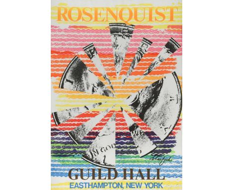 James Rosenquist (1933-2017) Poster for Guild Hall, Easthampton, New Yorksigned and dated 'Rosenquist 1974' (lower right)89 x