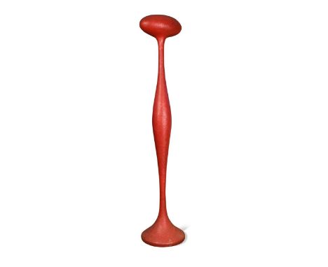 Guglielmo Berchicci for Kundalini, an E.T.A floor lamp,  with red fibreglass body199cm highTHe fibreglass body in good condit