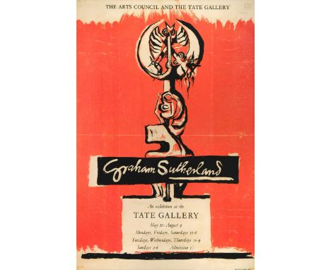 § Graham Sutherland OM (1903-1980) Exhibition poster for Graham Sutherland at the Tate Gallery, 1953 colour lithograph, print