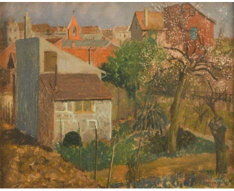 § Grégoire Michonze (1902-1982) Mediterranean Villagesigned 'Michonze' (lower right)oil on board19.5 x 24.5cmFrom a private c