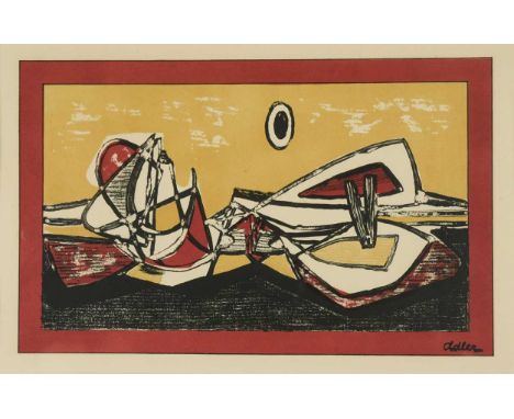 Jankel Adler (1895-1949) Landscape, 1948lithograph28.5 x 44cmProvenance:With The Mercury Gallery, London