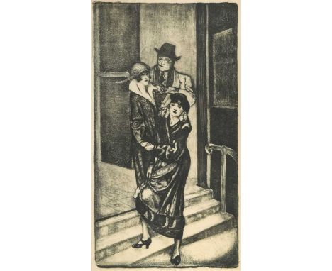 § John Copley RBA (1875-1950) Group of actorssigned 'John Copley' (lower centre)lithograph50.5 x 28cm