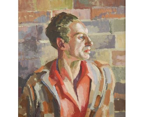 Vivien Gribble (1888-1932)  Portrait of Sir Cedric Lockwood Morris oil on canvas 54 x 49cm    Provenance: By descent to the a