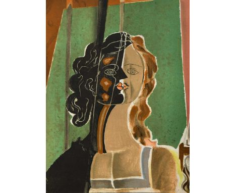 § Georges Braque (1882-1963) Tete de Femme lithograph, published by Mourlot, unframed35cm x 26cm