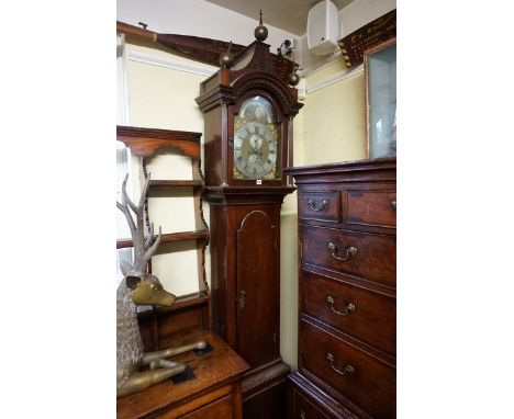 A George III mahogany 8 day longcase clock,&nbsp;the 12in dial with moonphase to the arch, inscribed 'Tribe, Portsmouth', hei