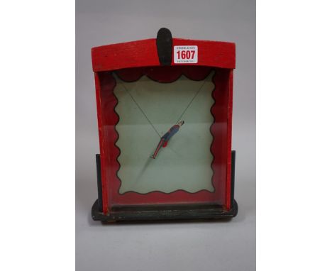 A vintage sandbox automaton acrobat&nbsp;toy,&nbsp;27cm high. 