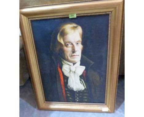 DEREK ASHTON. BRITISH 20TH/21ST CENTURY Portrait of a country squire. Signed. Oil on canvas 24' x 18' Prov: Castle Lodge 