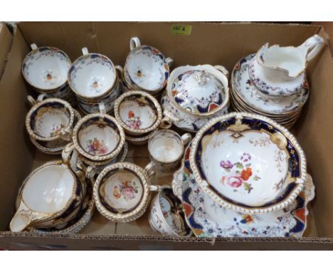 A Victorian part tea service, probably Coalport and another 