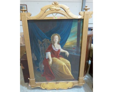 PAUL E. WORKMAN. BRITISH 20TH CENTURY Portrait of Moll Flanders, The Painted Lady. Signed inscribed and dated '97. Prov: Cast