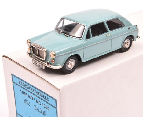 Crossway Models JMR.007 M.G.1300 MK2 2 door saloon. A Limited Edition, 1/500 produced, No.107, finished in 'Bermuda Blue' wit