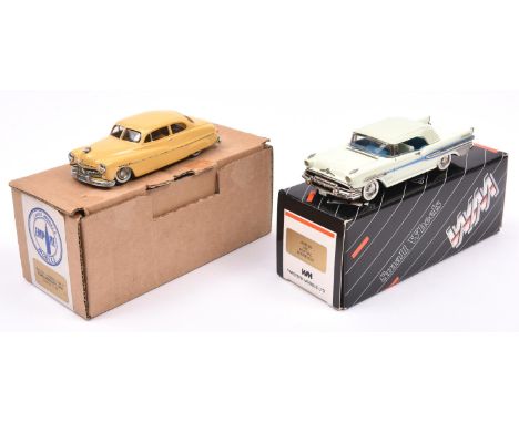 2 White Metal Models. A Western Models WMS 66 1957 Pontiac Bonneville. Top-up version in cream with light blue flash and inte