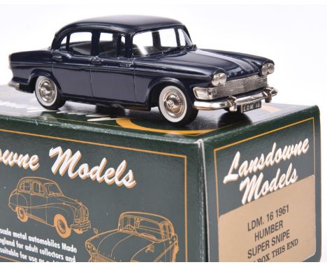 Lansdowne Models LDM.16 1961 Humber Super Snipe. In dark blue with light blue interior, 'LDM 16' number plates, plated wheels