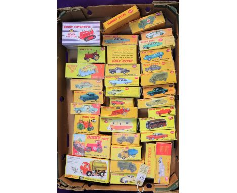 35 useful reproduction Dinky Toys Boxes. Including-  Blaw Knox Tractor, Massey Harris Tractor, Four Berth Caravan, Rover 75 S