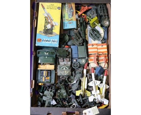 Quantity of Corgi, Britains, Lone Star etc military vehicles and equipment. Corgi - 3x RAF Land Rover, 2x DECCA Karrier Airfi