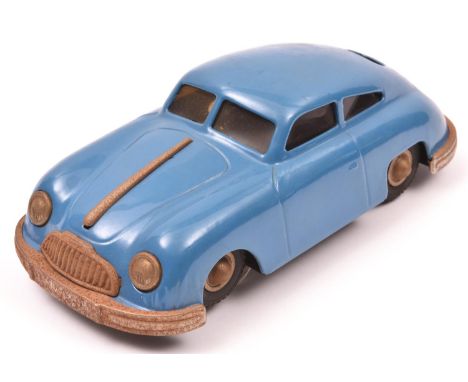 A German produced Gescha 557 Streamlined 'Sixmobil' Sports Car. Based loosely on a Porsche 356, finished in mid blue with pla