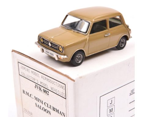 Jemini Models British Leyland Mini Clubman. In Harvest Gold (light brown) with green interior, with 1978 'SSN 62S' number pla