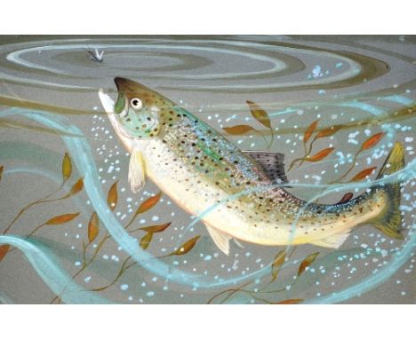 *Ralston Gudgeon RSW (1910-1984)'A Two & a Half Pounder'Watercolour, signed, 38 x 50cmProvenance: label verso from T&R Annan 