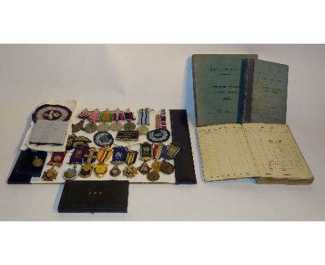 An AFC medal group with associated silver Masonic medals and related ephemera, awarded to 363448 f/sgt ACL Munns RAF, compris