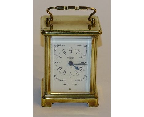 A Bayard of Paris eight day carriage clock, with Duverdrey & Bloquel movement, 11cm high