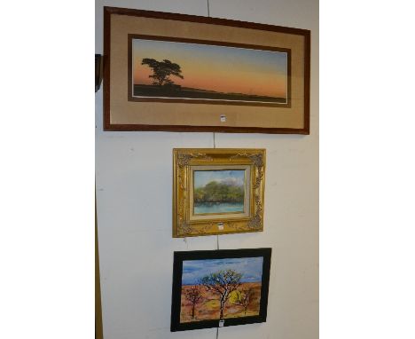 Jammy MV Blanton (Contemporary)'Mangrove Trees'Watercolour, signed and dated 2002 verso, in gilt frame, 20 x 24cm, together w