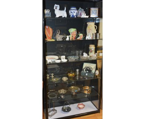Three graduating Royal Doulton 'Sairey Gamp' toby jugs, 16, 5.5 & 8cm high, together with a collection of miscellaneous items