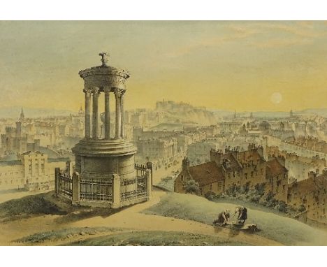 SD Swarbreck'Edinburgh from Calton Hill'Original coloured lithograph 1837, 30 x 41cmProvenance: Gallery label verso: JB Benne
