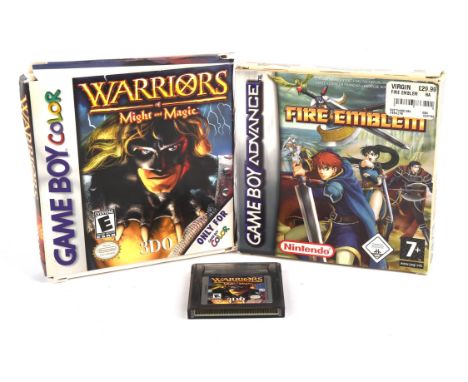 Game Boy/Game Boy Colour bundle Includes: Warriors of Might & Magic and Fire Emblem [Box Only] Condition Report:  Fire Emblem