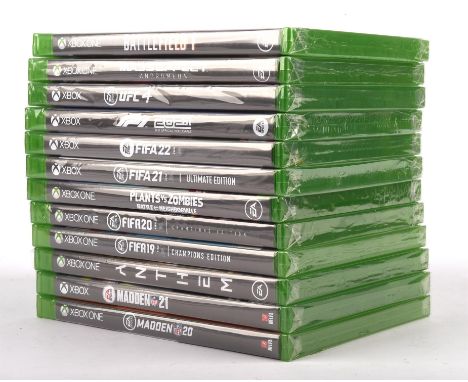 An assortment of 12 factory sealed, brand new, EA-published Xbox One (XB1) games Includes: F1 2021, Mass Effect Andromeda, An