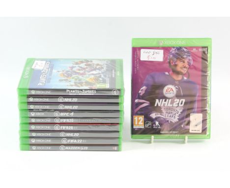An assortment of 10 factory sealed EA-published Xbox One (XB1) video games Includes: Plants VS Zombies Battle for Neighbourvi