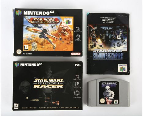 Nintendo 64 (N64) Star Wars bundle (PAL) Includes: Star Wars Rogue Squadron, Star Wars Episode 1 Racer and Star Wars Shadows 