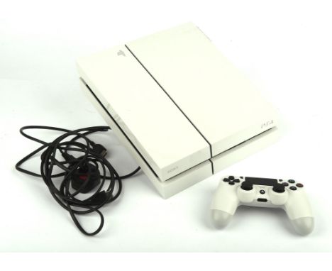 PlayStation 4 (PS4) Console [Glacier White] with DualShock 4 controller and power/HDMI cables Proceeds from the sale of this 