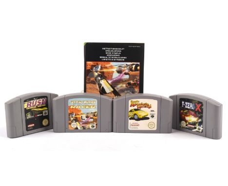 Nintendo 64 (N64) loose cart racing bundle (PAL) Includes: Star Wars Episode 1 Racer (w/manual), F-Zero X, Beetle Adventure R