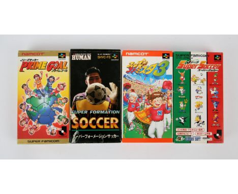 Super Famicom football/soccer bundle (NTSC-J) Includes: Super Formation Soccer, Super Famista 3, Super Soccer and Prime Goal 