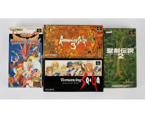 Super Famicom RPG bundle (NTSC-J) Includes: Breath of Fire, Secret of Mana, Romancing SaGa and Romancing SaGa 3 Condition Rep