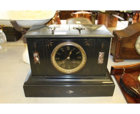 Slate mantle clock