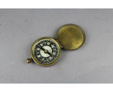 Ross III New Bond St London Brass Pocket Compass