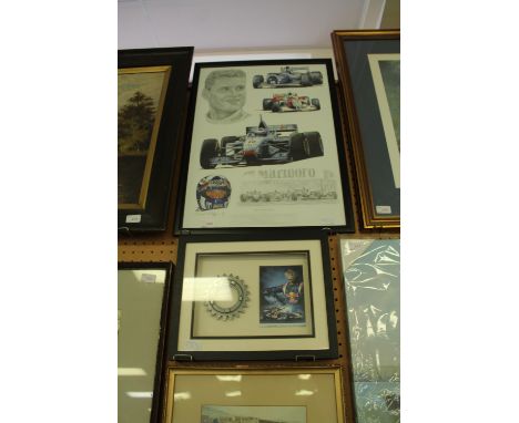 Coulthard related Formula 1 print and cog