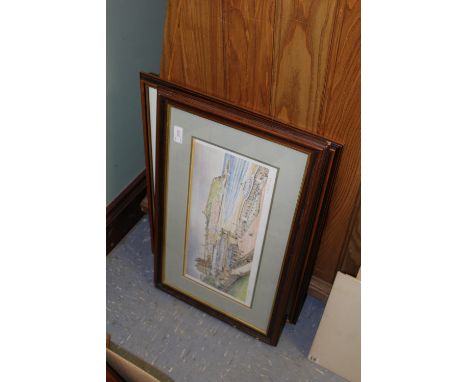 L.E. signed Judy Boyes, Grange in Borrowdale along with Alan Stuttle print of Scarborough