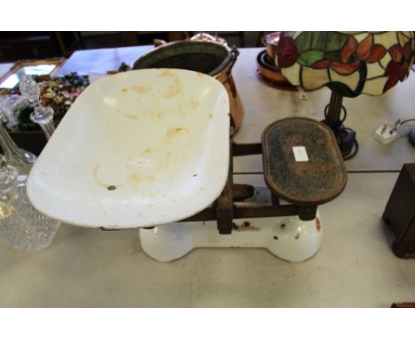 Set of old weighing scales